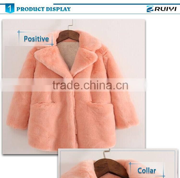 2016 children winter lovely girls faux fur winter overcoat