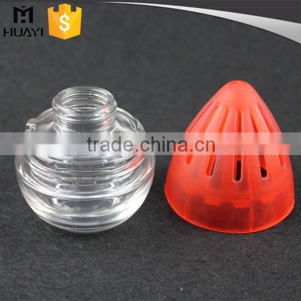 perfume glass car diffuser bottle with plastic cap