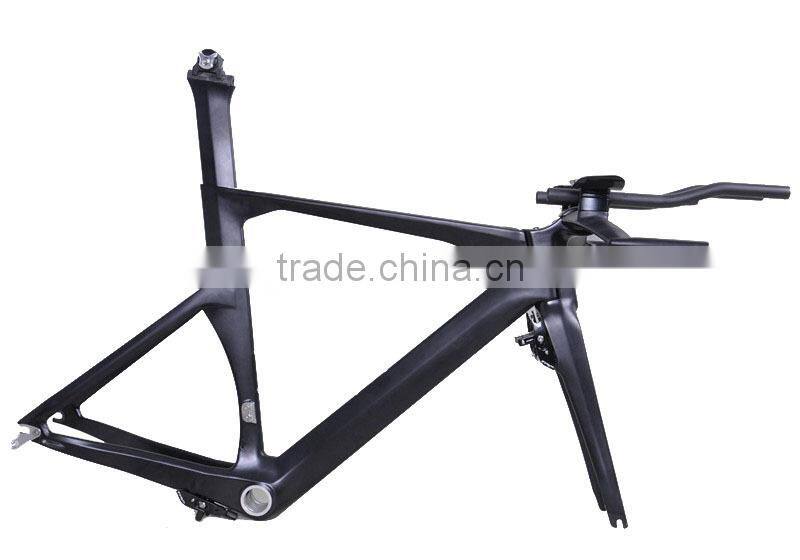 Dengfu time trial frame carbon fiber tt bicycle frame, di2 and mechanical triathlon frameset