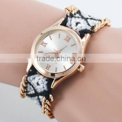 made in China vogue smart knitting hot charming colorful women watch(WJ-2775)