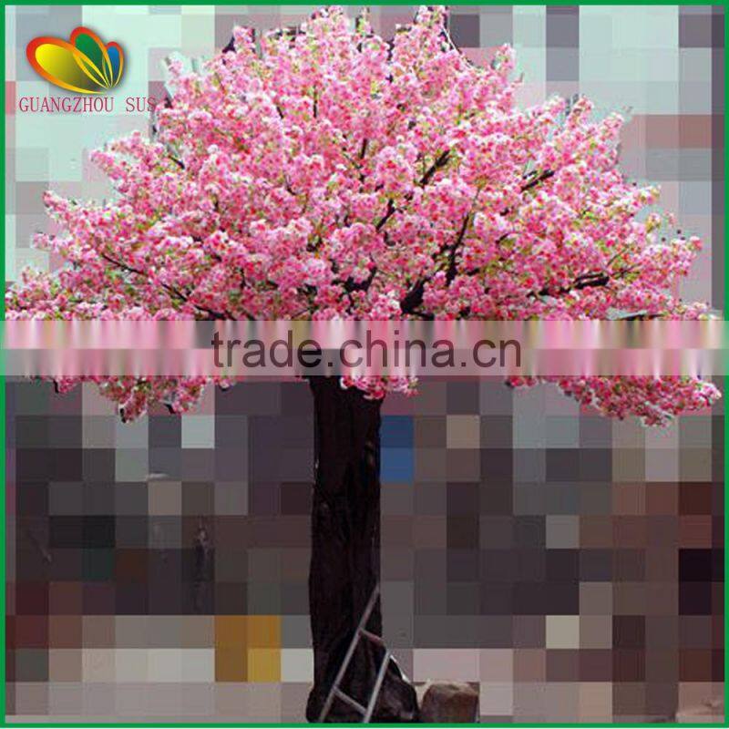 Wholesale artificial cherry blossom tree fiberglass trunk artificial cherry tree silk flower artificial cherry blossom tree