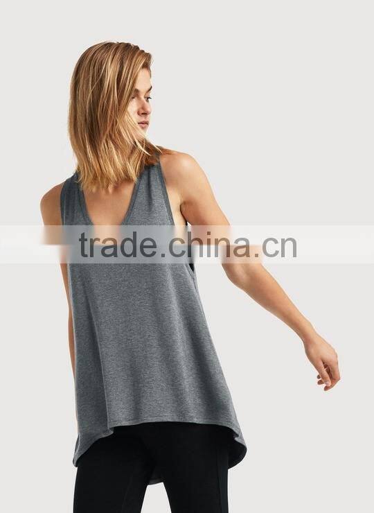 Custom service ladies long tank tops latest design pictures of girls cotton tops