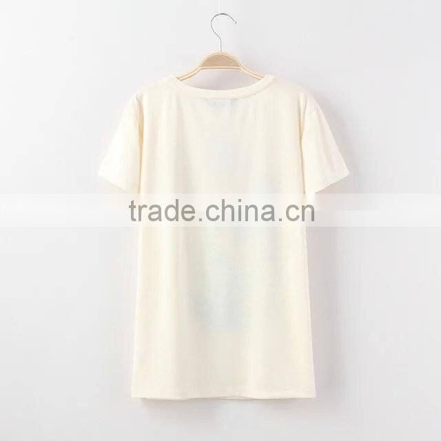 wholesale clothing short sleeve cotton t shirt with animal cheap china wholesale clothing