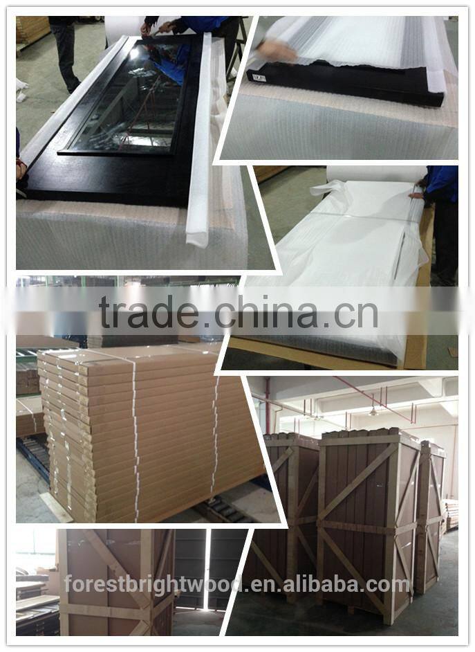 Forest Bright European Style Double Glass Doors , Common Arch Pair Double Glazed French Doors