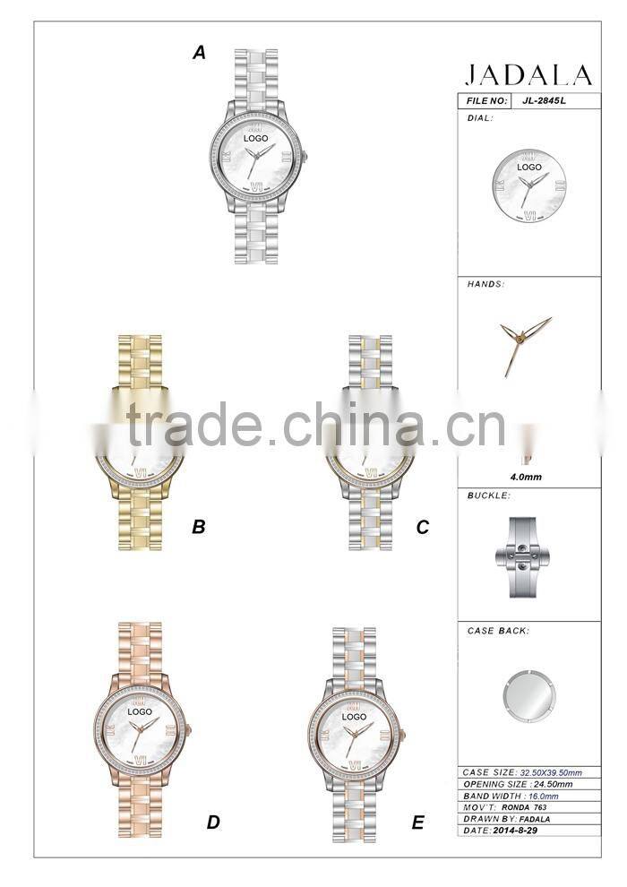 Classical Customized Oem Glass Mineral Paidu Stainless Steel Watch