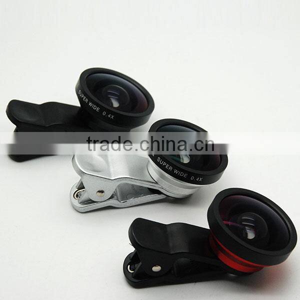 Universal Clip Lens 0.4X super wide angle lens For Mobile Phone / Notebook PC / Ipad Champagne Gold