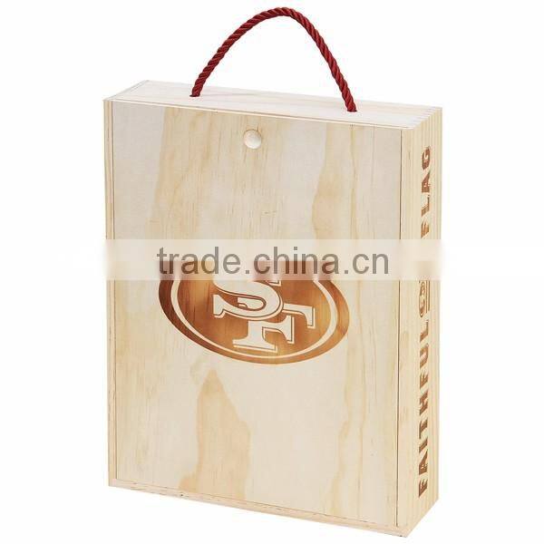 Trade assurance economical pine wooden wine packaging boxes for wine bottles
