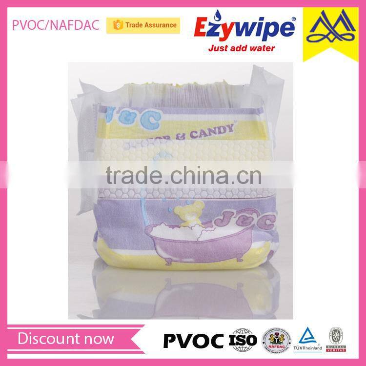2016 cloth-like film super absorbency baby diaper, good baby nappy, new baby diaper