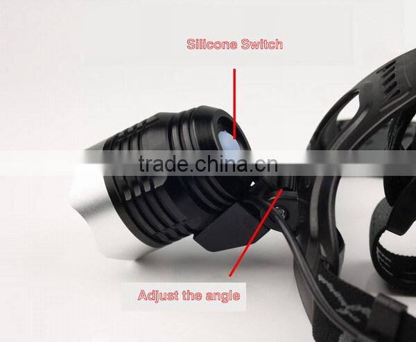 T80 multifunction High Power led Headlamp 10w xml t6 rechargeable battery powered headlight
