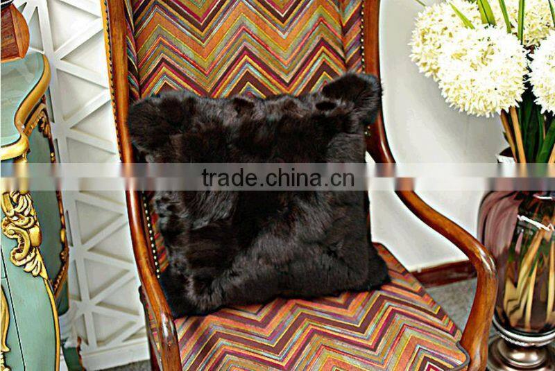 2016 Latest Design Genuine Fox Fur Cushion Cover Wholesale Home Decoration