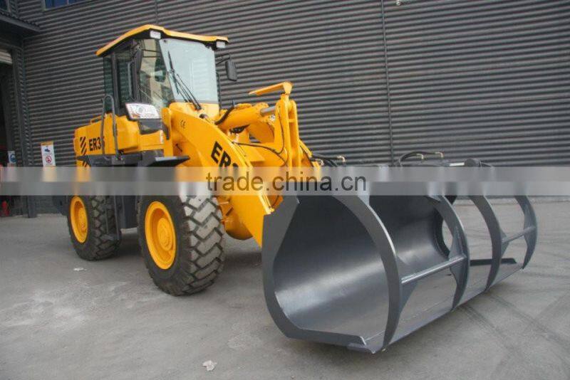 SZM ZL-16 Farm Front end wheel loader with wood grabble for japanese tractor