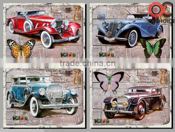 Modern wall art decor wood frame printing canvas