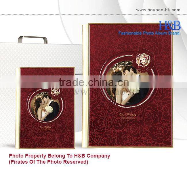 H&B New Red Crystal Cover Wedding Album/Peel And Stick Photo Album