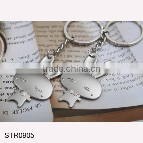 Hot Selling Broken Heart Shaped Metal Key Ring Chain