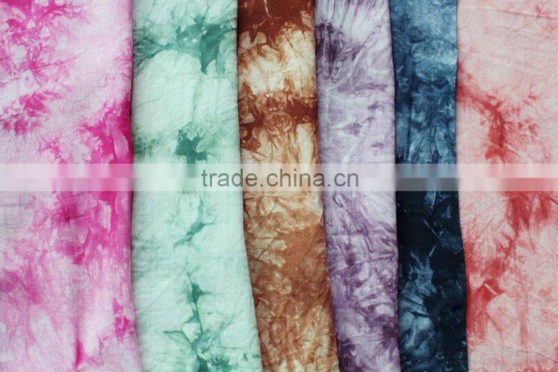 plain woven viscose tie dye rayon fabric