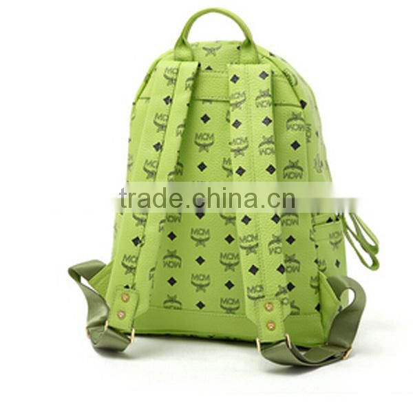 New arrival pu backpack fashion printing wholesale bright colour backpack bags