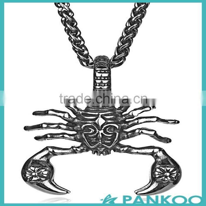 wholesale Retro Skull warhead Titanium steel pendant