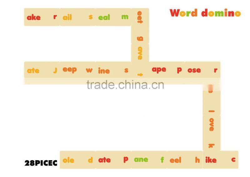 wooden supermarket toy,wooden domino, kids educational blocks PY0007