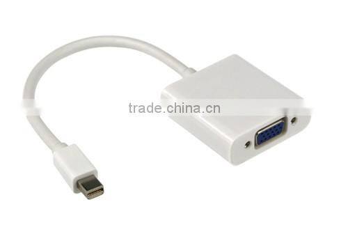 White,Black Color and Gold Connector Color minidisplayport to vga cable