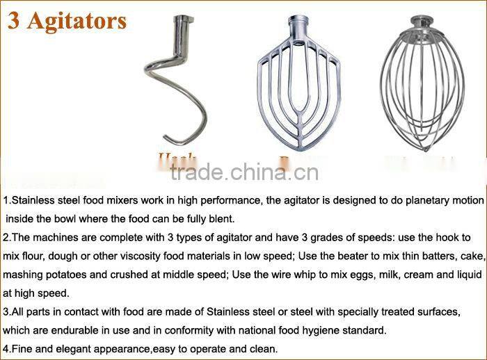 Stainless Steel Commercial Planetary Dough Mixer