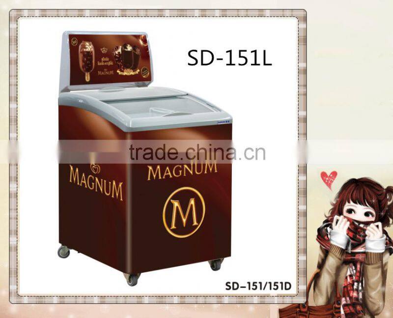 151L GLASS DOOR CHEST FREEZER