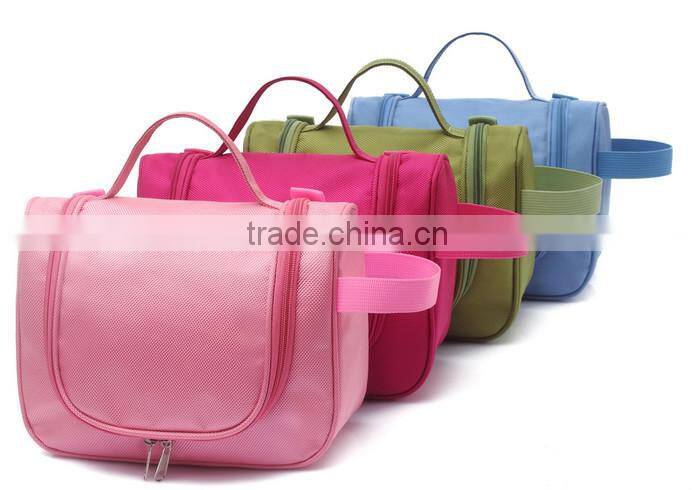 Black Grid Pattern Cosmetic Make Up Small Zippered Bag