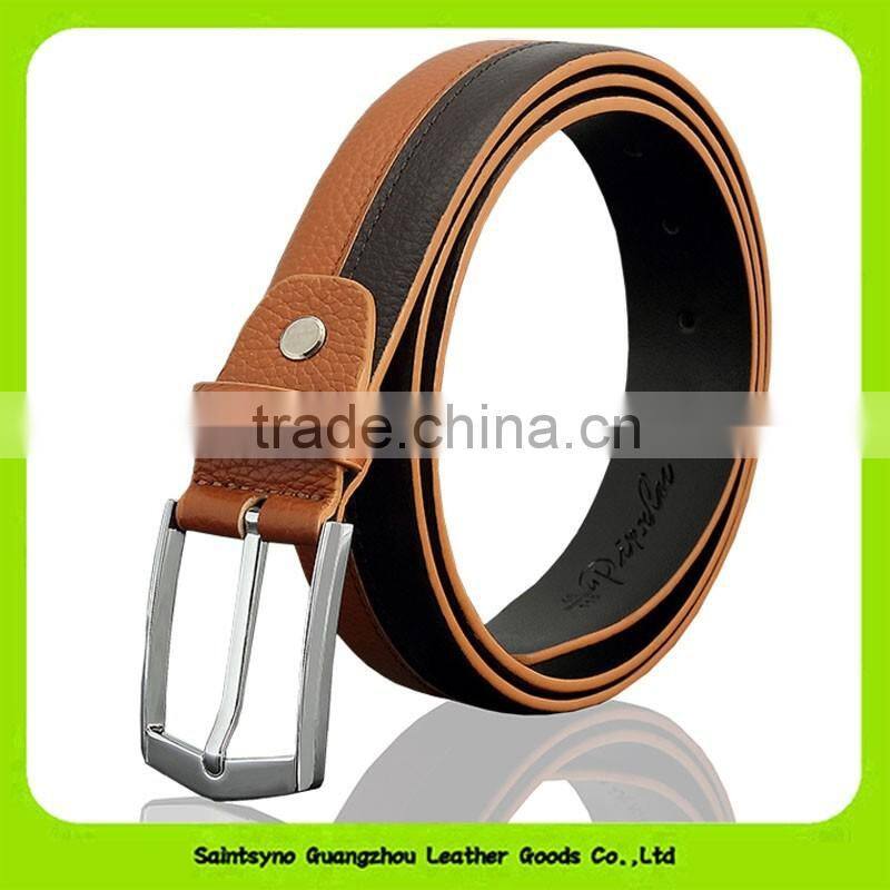 16248 Wholesale leather belt straps buckle genuine leather mens business belt