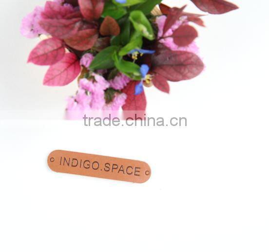 Wholesale factory direct fashion custom faux leather labels and tags for clothing