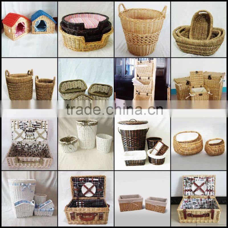 Set 3 fabric hamper basekt with handle