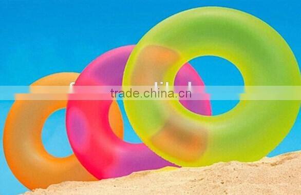 Good design led flashing inflatable swimming ring , led light swim ring