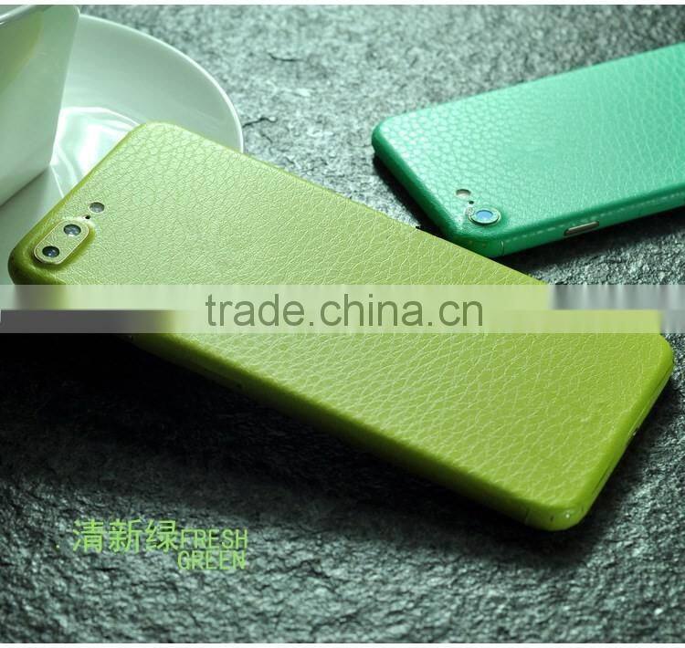 Wholesale for iPhone 7 leather sticker litchi leather skin sticker decal full body sticker