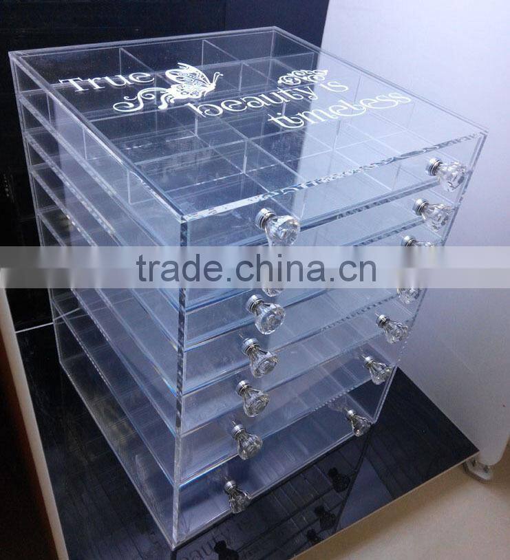 Customize drawers clear acrylic makeup organizer cosmetic organizer box