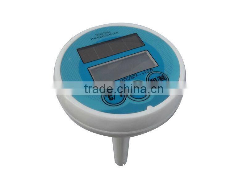 Small Digital Display Thermometer P1512, Wireless Thermometer Digital w/ Sensor and Probe, Swimming Pool / Spa Solar Thermometer