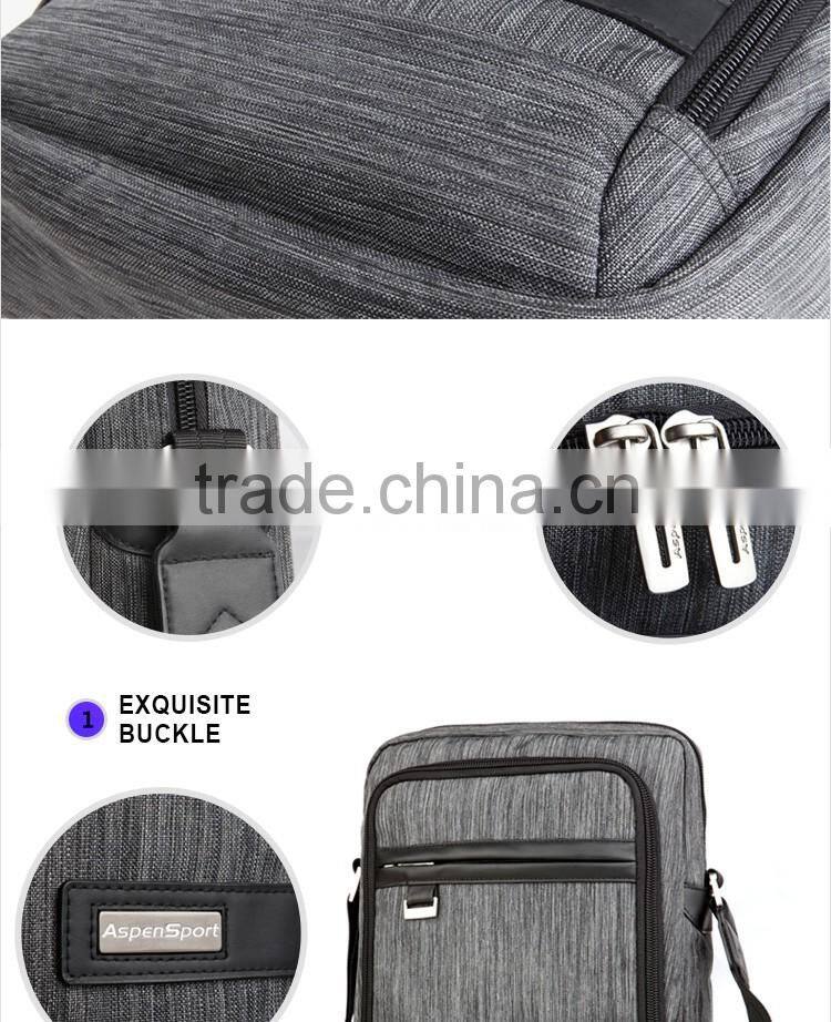 Fashionable 600D messenger bag for men with ipad compartment