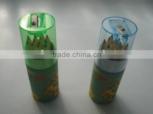 12pcs school drawing pencil color pencils with sharpener