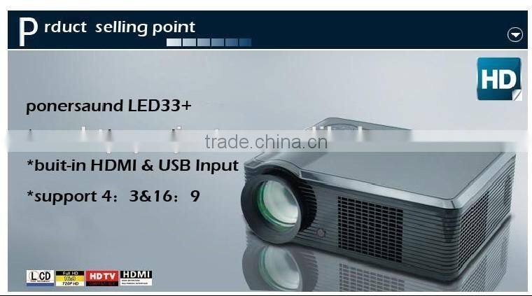 Cheap LCD 2000 Lumens home cinema projector support 1080p