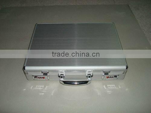 popular Aluminum Laptop Case suitcase briefcase with file pocket