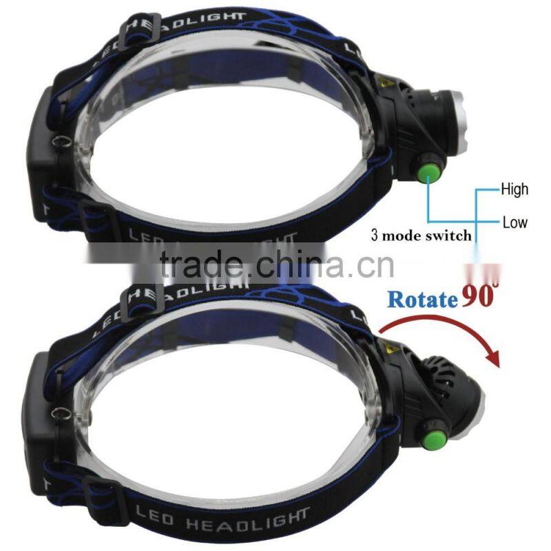 1800LM XM-L T6 LED Zoomable Headlight 3 Modes 18650 Bike Bicycle Flashlight Head Light Outdoor Camping