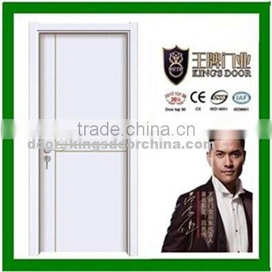 2014 popular Interior melamine wooden door with golden strips design