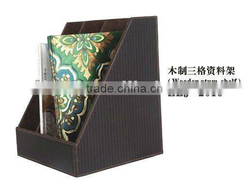 Faux Leather Covered File Folder Decorative