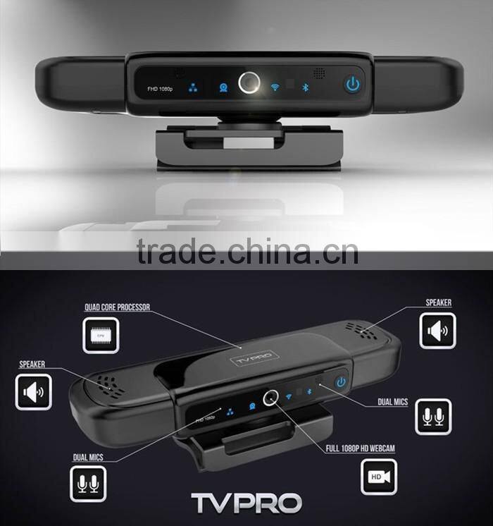 TVPRO HD5 4K Full 1080p HD Webcam A31S Quad Core Android TV Box 2G+8G Android 4.4 Bluetooth WIFI DLNA Smart TV Box