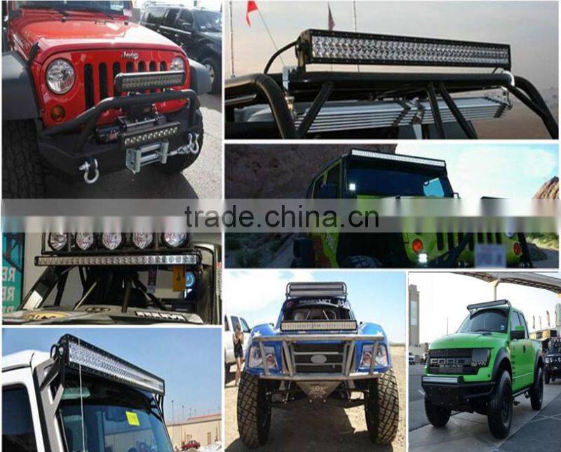 72W Super Bright Floodlight Spotlight LED Light Bar For Trucks SUV ATV UTV