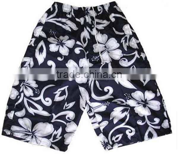 Drawstring short summer beach pants