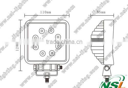 Hot Sale IP67 9*3W Super Bright Auto LED Work Lights 12V LED Work Light Offroad 27W LED Work Light