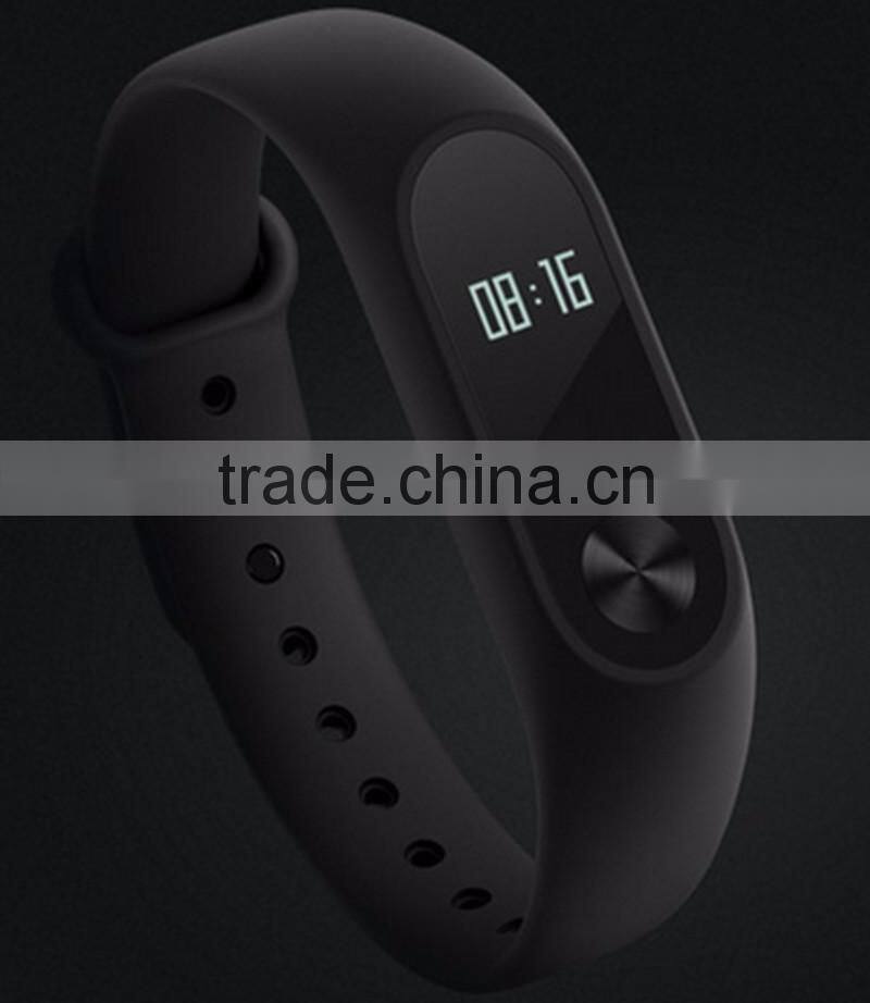 2016 New Original Xiaomi MiBand 2 mi band 2 Wistband Bracelet with Smart Heart Rate Fitness Touchpad OLED Screen