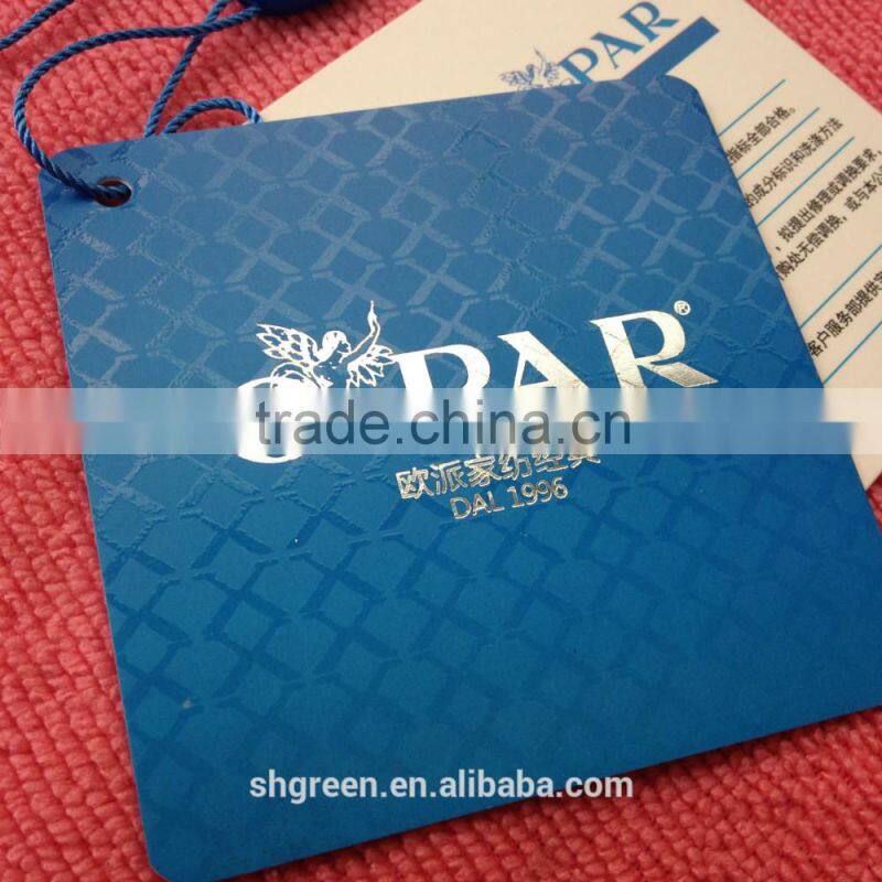 High quality paper swing tags for cascul clothing