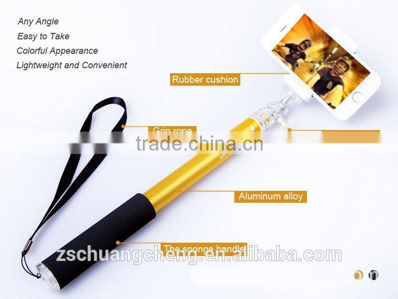 Factory wholesale aluminum light weight selfie stick good qulity monopod sale in low price
