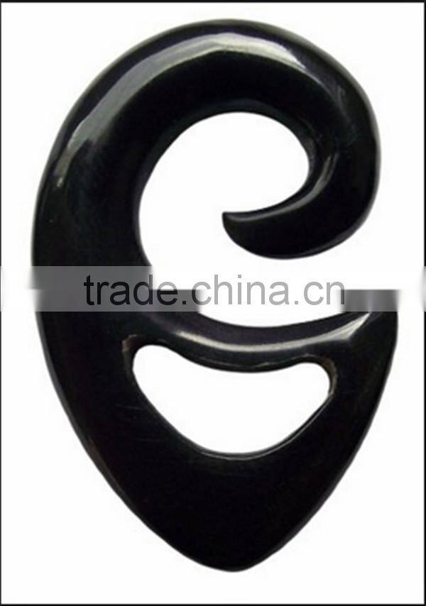 16 Gauge Acrylic White Swirl Ear Spiral Twister Ring Body Piercing Jewelry