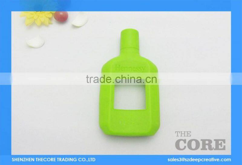 DCP005021 High quality green color silicone bottle holder, silicone bottle sleeve