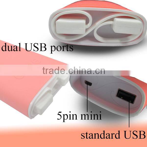 2014 60000 hours lifespan cute portable charger for iphone